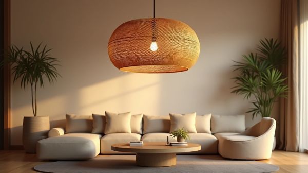 Lampe suspendue en rotin : un style déco qui étonne