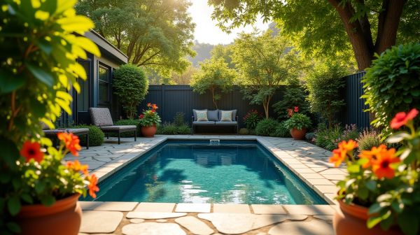 Optimiser l'espace jardin avec une mini piscine coque fonctionnelle