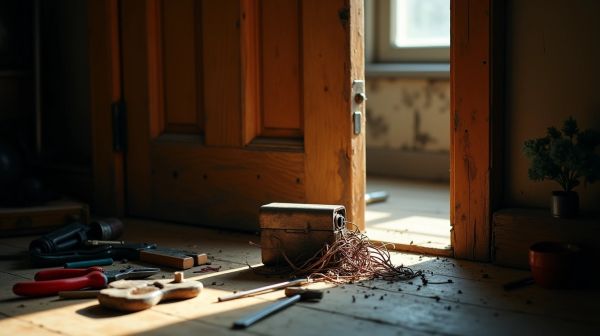 Ouvrir une porte claquée et réparer une serrure abîmée