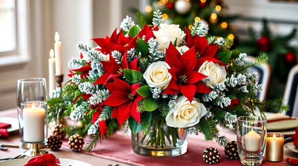Des arrangements de fleurs de noël pour égayer votre fête